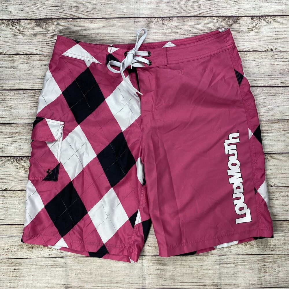 Loudmouth Board Shorts Argyle Men's Size 36